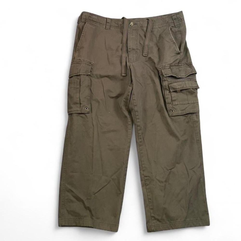 Eddie Bauer Men's Army Green Cargo Pants Size 40x30‎ Outdoor Gorpcore